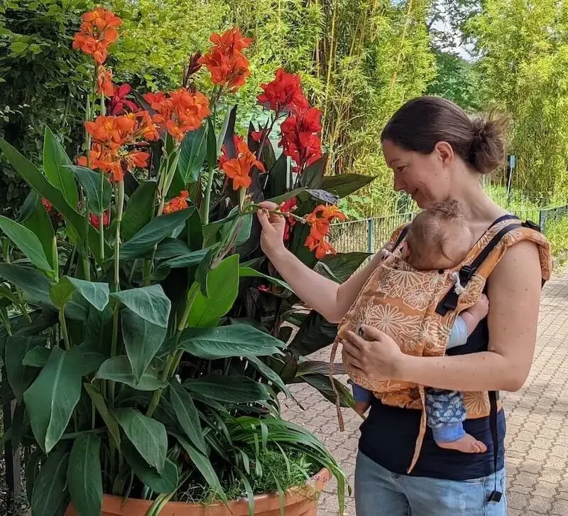Mama mit Baby in der Trage · Abenteuer Bindung · Sandra Bäthge in Magdeburg